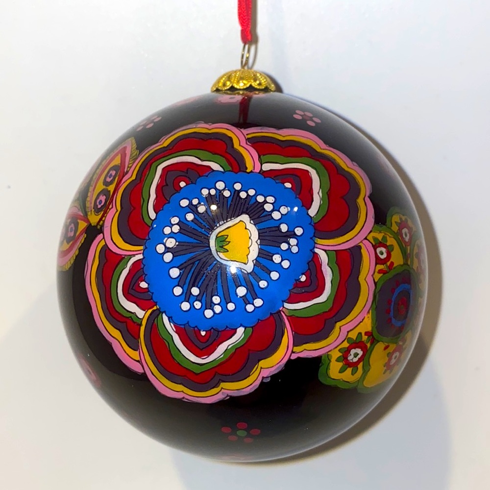 Decorative Glass Paisley Ornament